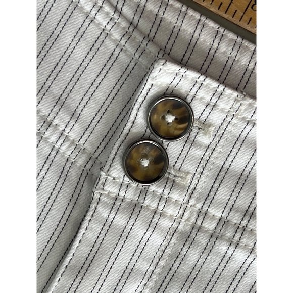 Pilcro and the Letterpress High Rise Skinny Pants Women 30 Stripe White Preppy - Picture 4 of 11